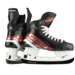 CCM TJetSpeed FT6 Pro hockey skates – black and red high-performance skates with stiff boot for power skaters
